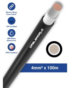 4mm2 single-core DC cable 100m - Black